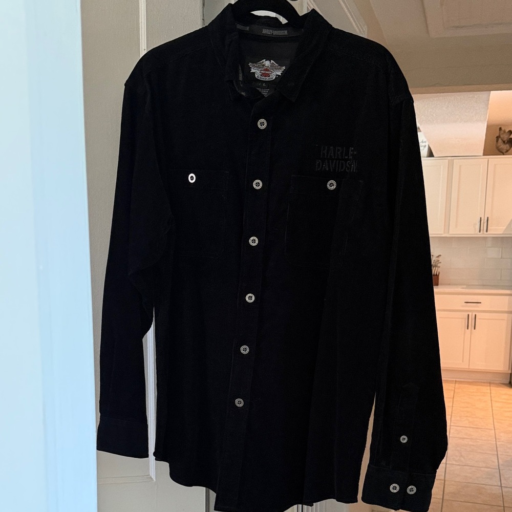 Harley-Davidson corduroy  Black Shirt